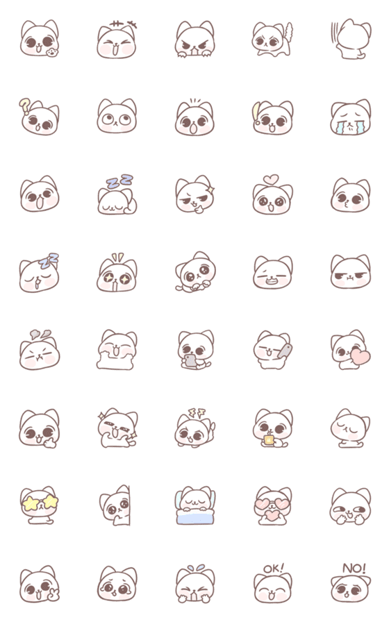 [LINE絵文字]Marshmallow Puppies kittyの画像一覧