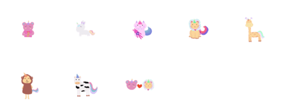 [LINE絵文字]Unicormals by Bestb3zstの画像一覧