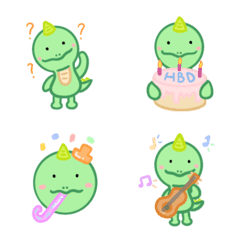 [LINE絵文字] Dino Dino Emojiの画像