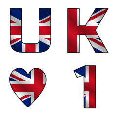 [LINE絵文字] English Alphabet Letter UK National Flagの画像