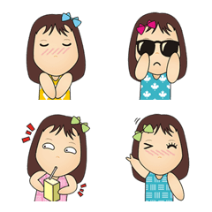 [LINE絵文字] Daily emotions of girls(FACE)の画像