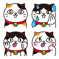 [LINE絵文字] 【招き猫】ミケ＆ハチワレの画像