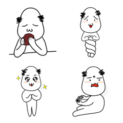 [LINE絵文字] Cute bald manの画像