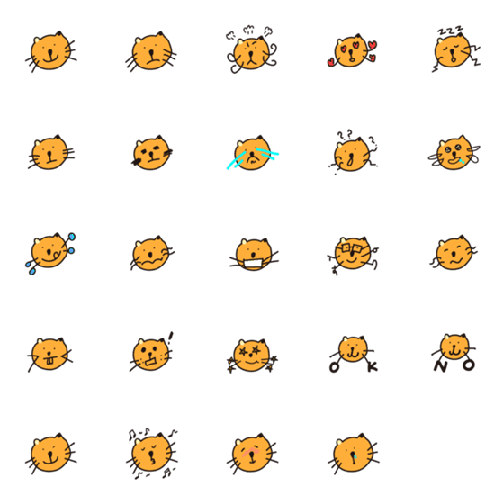 [LINE絵文字]ねねこのついたちの画像一覧