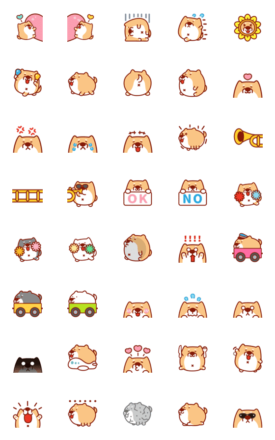 [LINE絵文字]funny  funny shiba inuの画像一覧