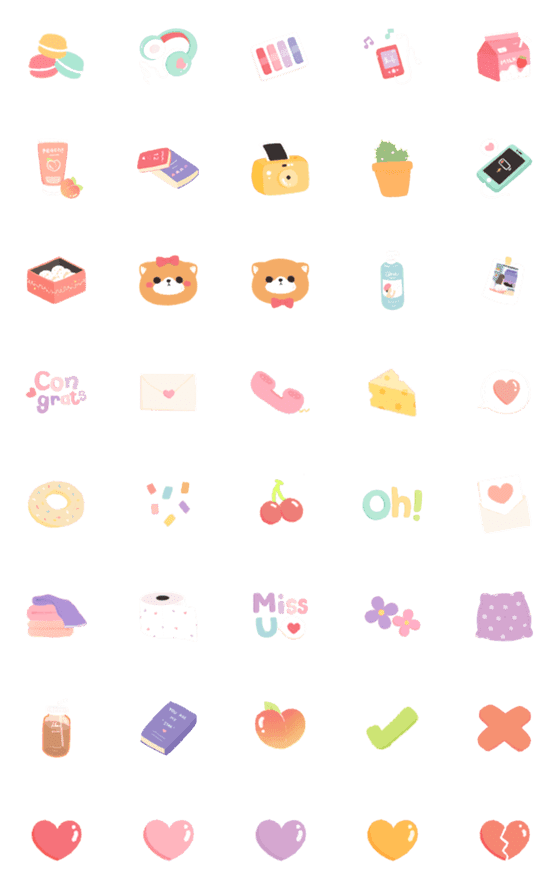 [LINE絵文字]Emojieeee Emoji <3の画像一覧