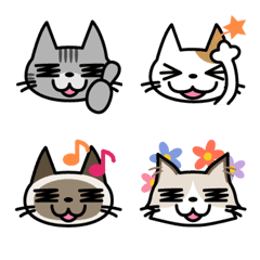 [LINE絵文字] ★毎日使える！ねこ猫三昧★の画像