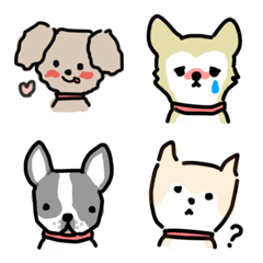 [LINE絵文字] 犬のともだちの画像