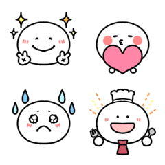 [LINE絵文字] 使いやすい！シンプル＆かわいい顔の絵文字の画像