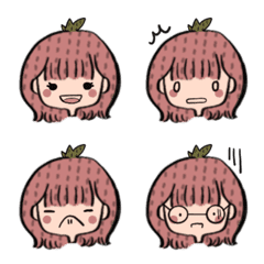 [LINE絵文字] Head Jao Strawberryの画像