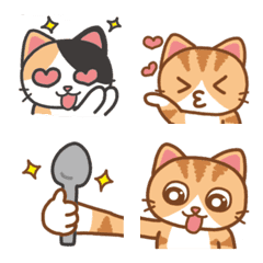 [LINE絵文字] Orange  Cat_Universal Emojiの画像