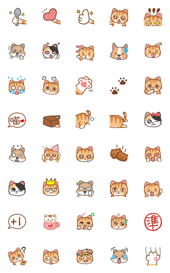 [LINE絵文字]Orange  Cat_Universal Emojiの画像一覧