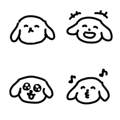 [LINE絵文字] ごきげんな犬の画像