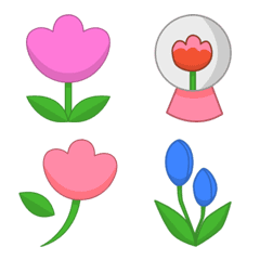 [LINE絵文字] Cute little tulipsの画像