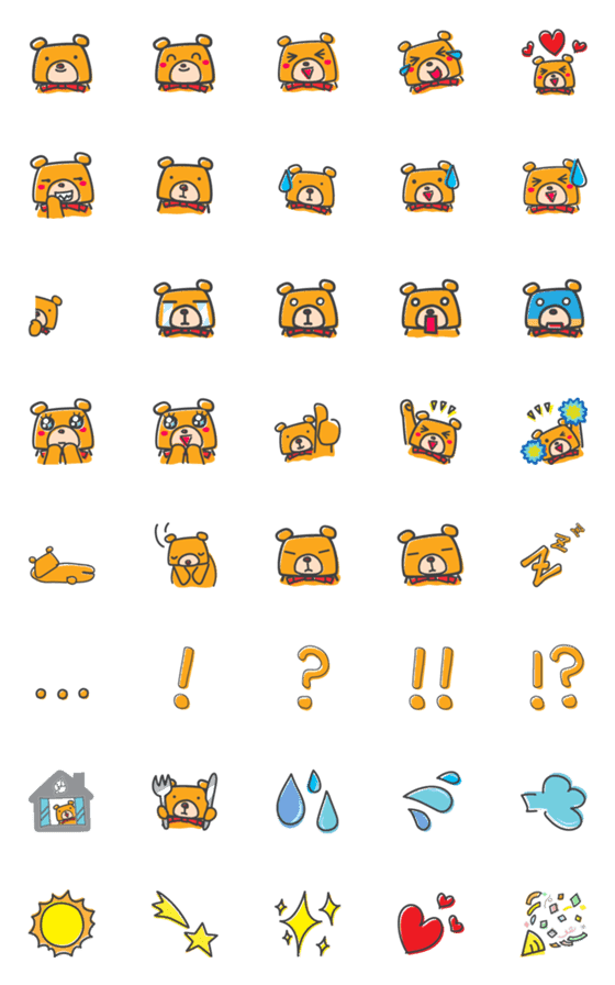 [LINE絵文字]テディくまベア絵文字の画像一覧