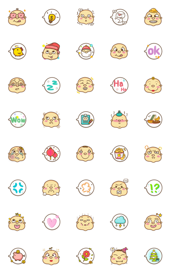 [LINE絵文字]Fat baby-Emoji_2の画像一覧