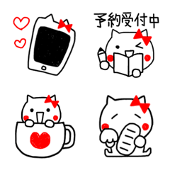 [LINE絵文字] ブラック×レッドカラー★落書き風の画像