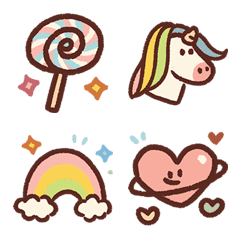 [LINE絵文字] Cute Pastel Fantasy Emojiの画像