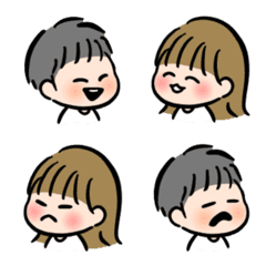 [LINE絵文字] ムスコとムスメのスタンプの画像