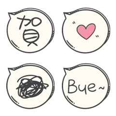 [LINE絵文字] Speech bubbles-practical work tagsの画像