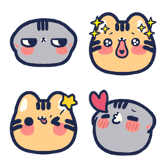 [LINE絵文字] 金銀猫❤絵文字の画像