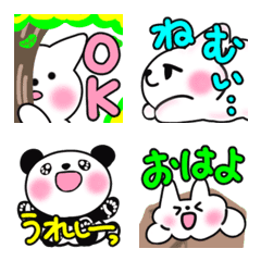 [LINE絵文字] はふはふ白めし猫♡でか文字31 毎日肉球の画像