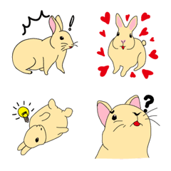 [LINE絵文字] cute rabbit ！の画像