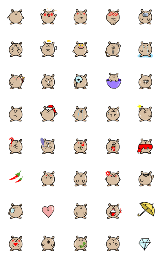 [LINE絵文字]GOGO Guinea Pigの画像一覧