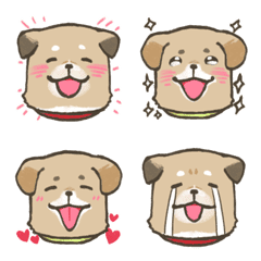 [LINE絵文字] 雑種犬の絵文字の画像