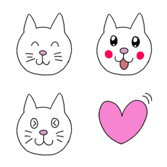 [LINE絵文字] WhiteCATEmojiの画像