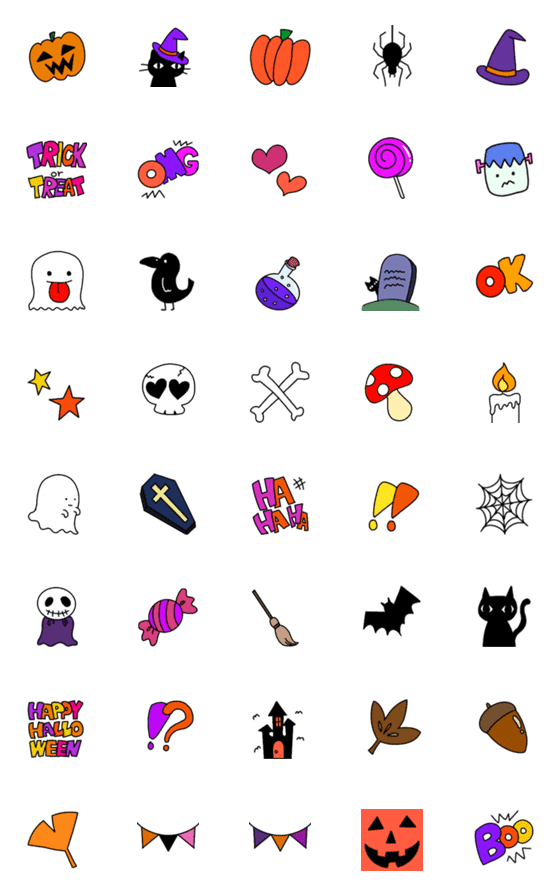 [LINE絵文字]Hallo ween emojiの画像一覧