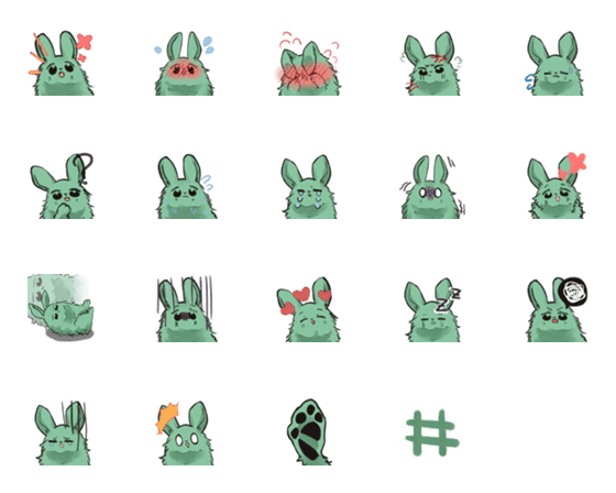 [LINE絵文字][request]Green_rabbitの画像一覧