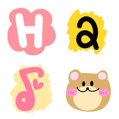 [LINE絵文字] Alphabet adorable colorful funnyの画像