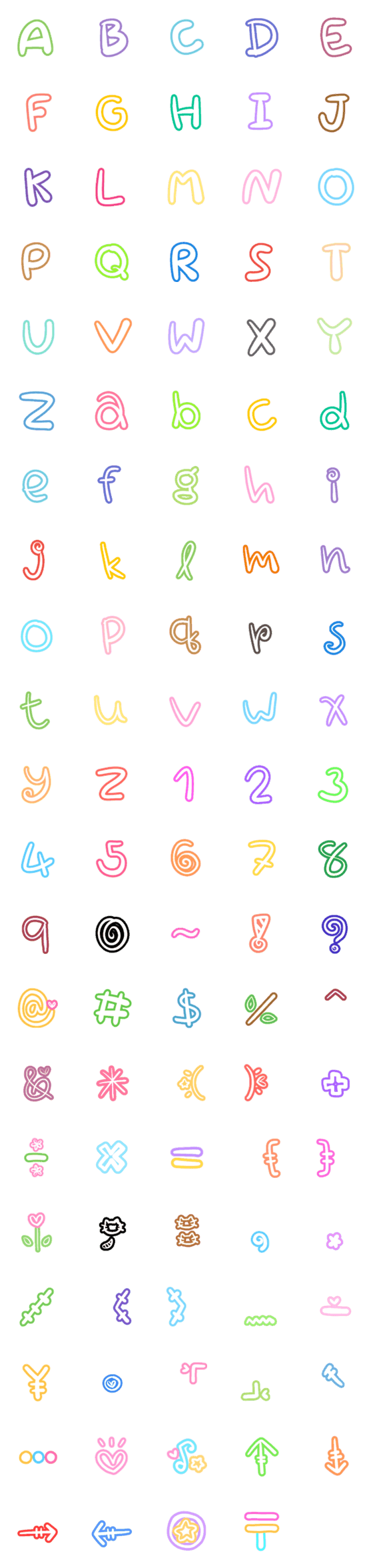 [LINE絵文字]Alphabet funny cuteの画像一覧