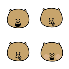 [LINE絵文字] Chubbyy Bear Emojiの画像