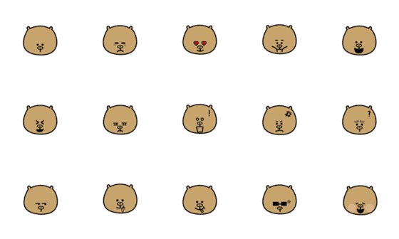 [LINE絵文字]Chubbyy Bear Emojiの画像一覧