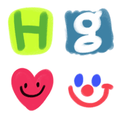 [LINE絵文字] Alphabet adorable colorful funny 2の画像