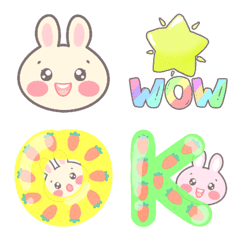 [LINE絵文字] Rabbits feel good Emojiの画像