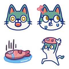 [LINE絵文字] CAT＆FISH ' s journey Emoji #1.1の画像