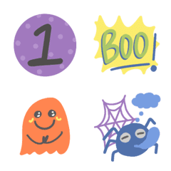 [LINE絵文字] Everyday Emojis: Halloween Colorsの画像