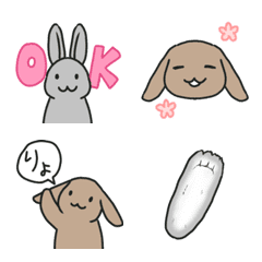 [LINE絵文字] うさえもじの画像