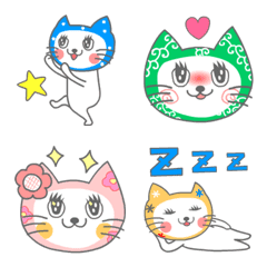 [LINE絵文字] かぶるんです猫の絵文字 その2の画像