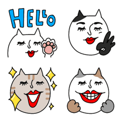 [LINE絵文字] ヒトネコ☆ハッピーセットの画像