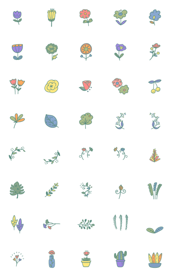 [LINE絵文字]Lovely Botanical Gardenの画像一覧