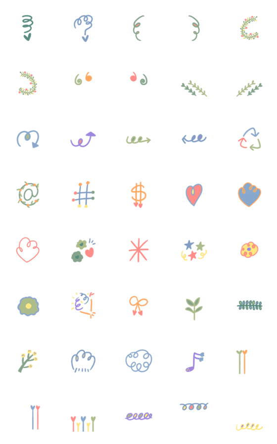 [LINE絵文字]Everyday Emojis: Botanical Styleの画像一覧