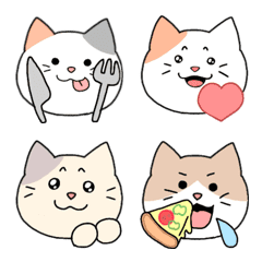 [LINE絵文字] 日常生活で使いやすい猫ちゃん絵文字の画像