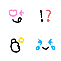 [LINE絵文字] カラフルな線画 ②の画像