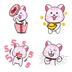 [LINE絵文字] Si khaw Naughty cat emojiの画像