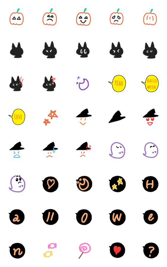 [LINE絵文字]Halloween 絵文字の画像一覧