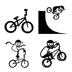 [LINE絵文字] ゆるゆるBMX絵もじの画像